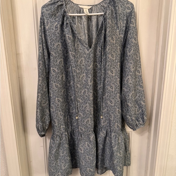 H&M blueish/gray baby doll dress - Picture 2 of 8